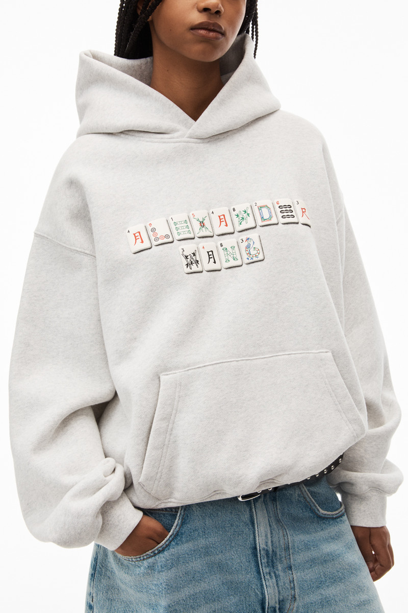 mahjong hoodie in condensed fleece 3