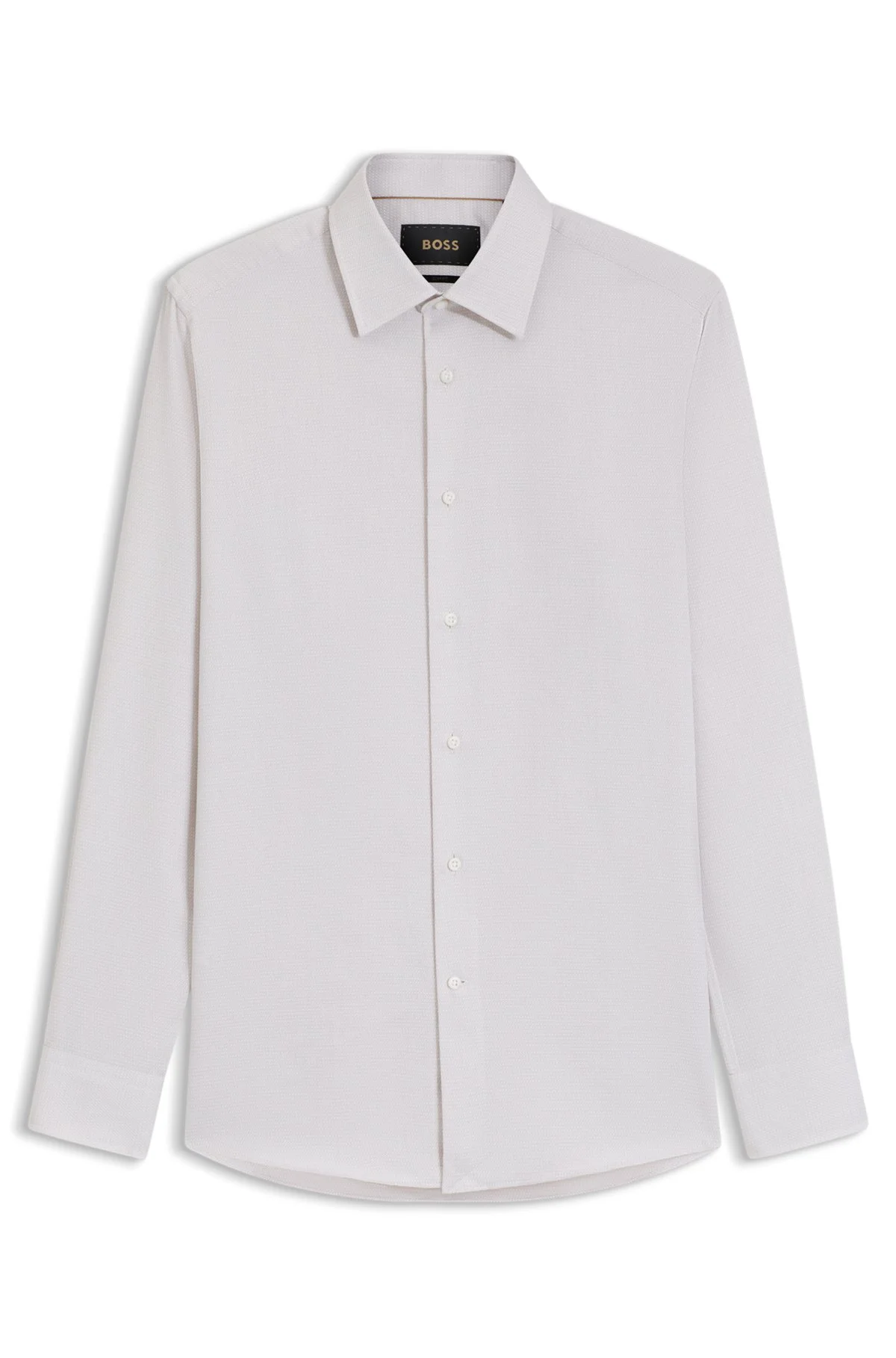 SLIM-FIT SHIRT IN ITALIAN-MADE STRUCTURED COTTON - 1