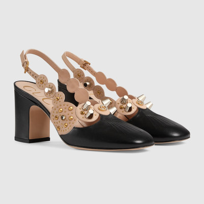 GUCCI Women's mid-heel pump with studs outlook