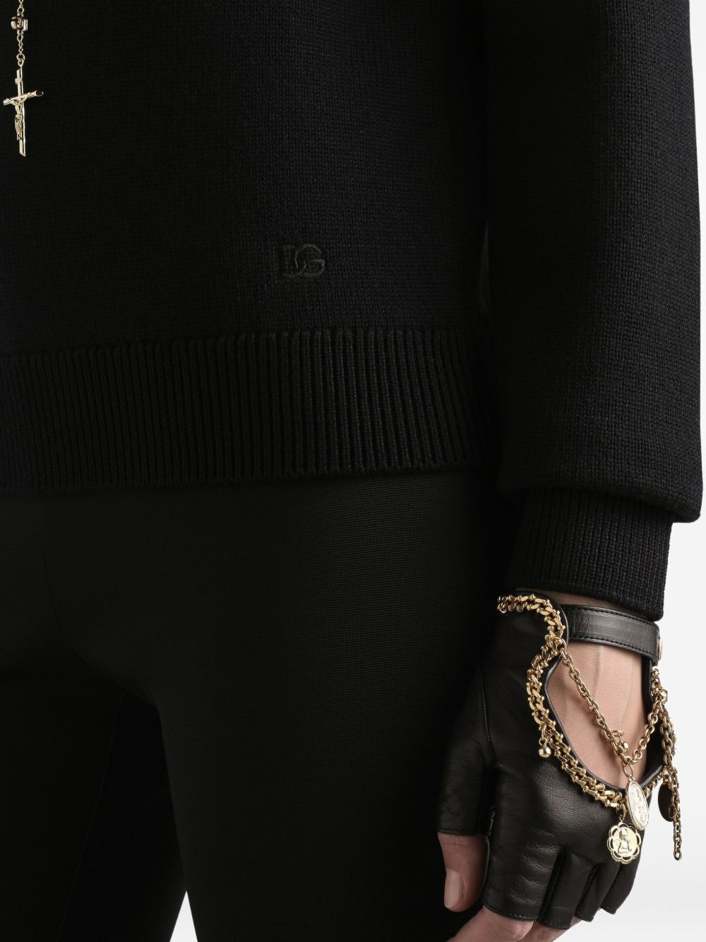 turtleneck ribbed jumper - 6
