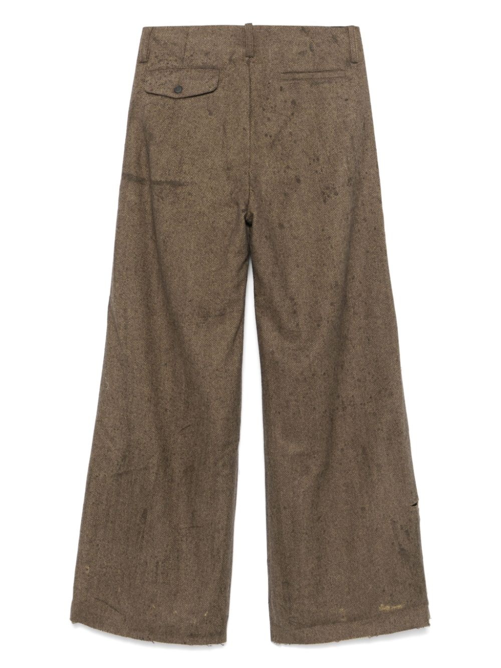oil-stained wide-leg trousers - 2