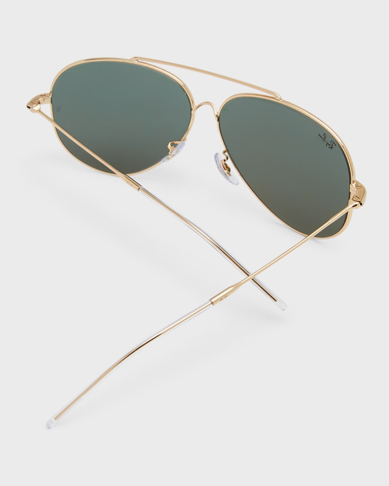 Men's Aviator Reverse Metal Aviator Sunglasses, 62MM 5