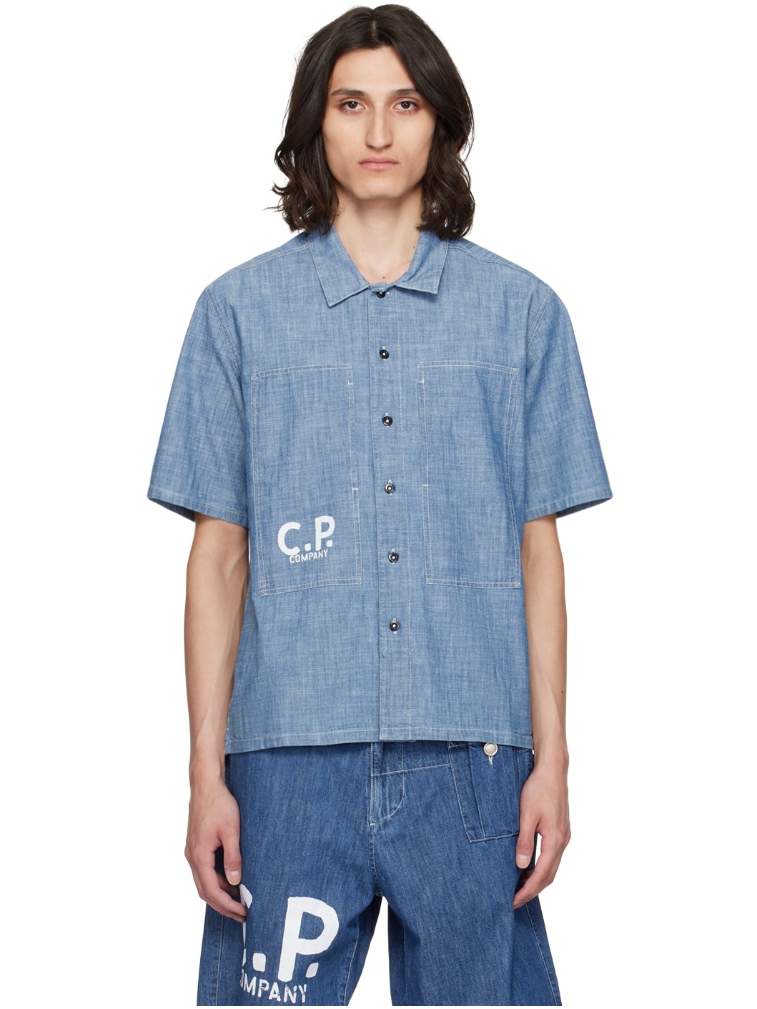 Blue Printed Shirt - 1