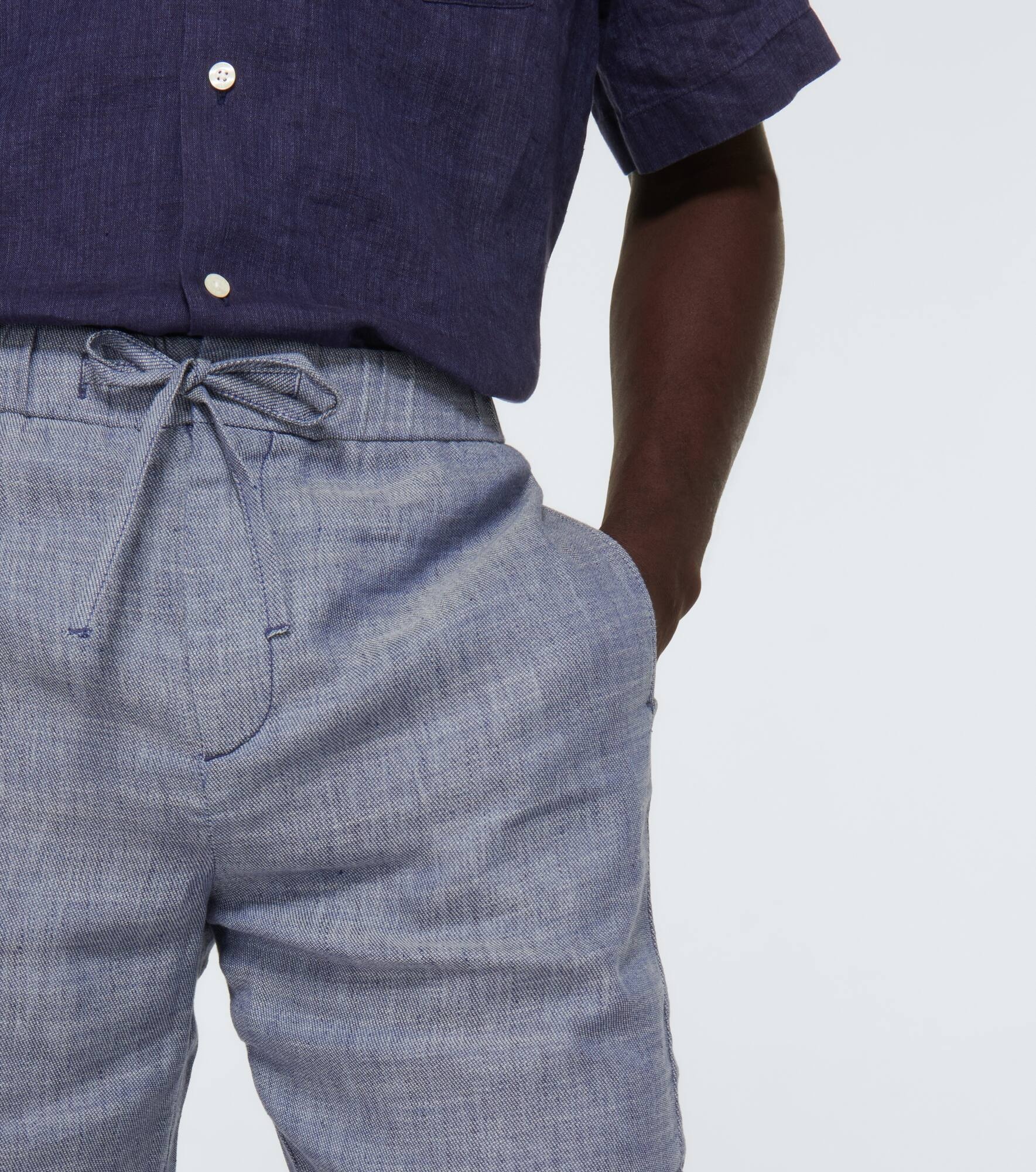 Felipe cotton and linen shorts - 5