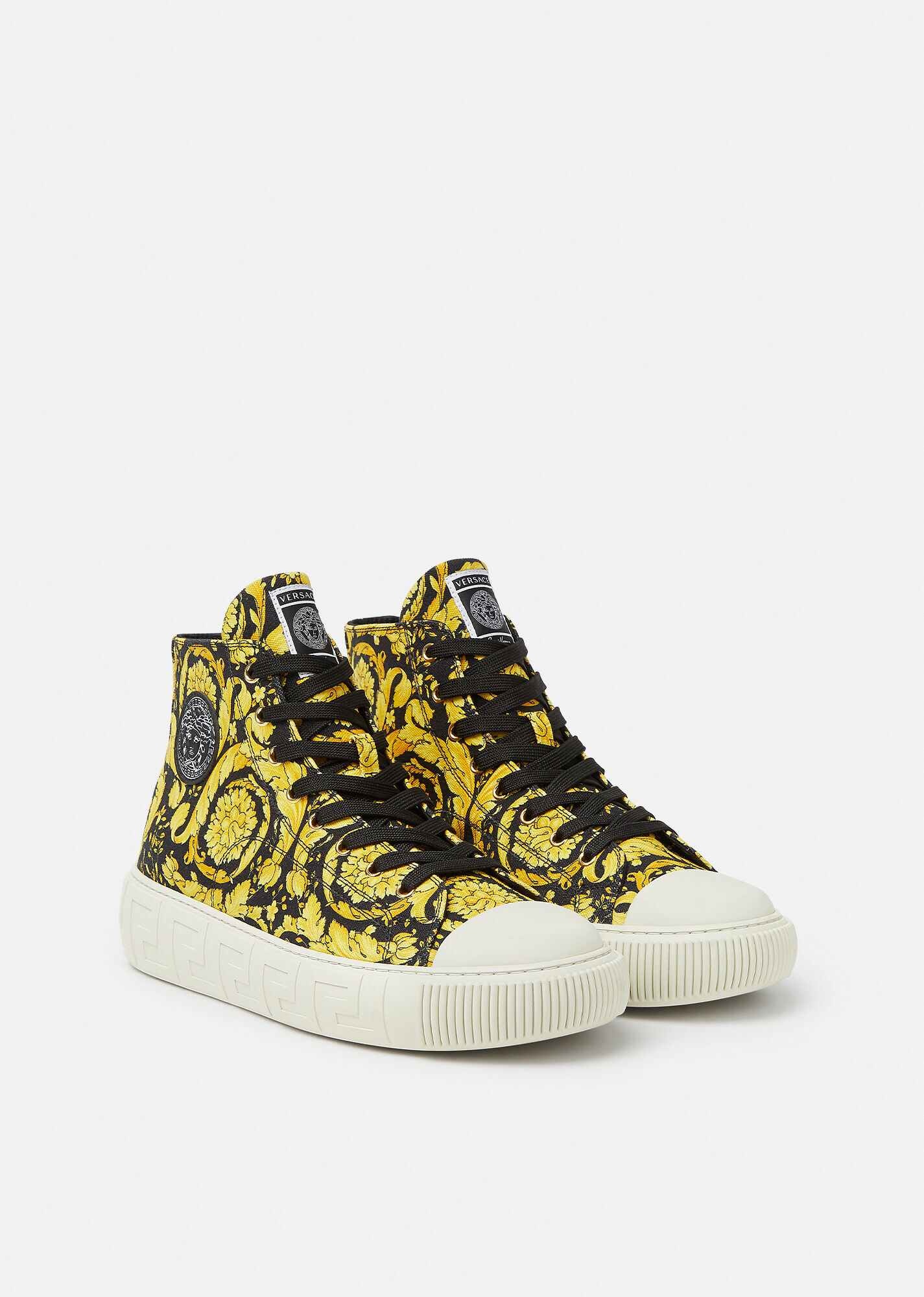 Greca Barocco Print High Top Sneakers - 3