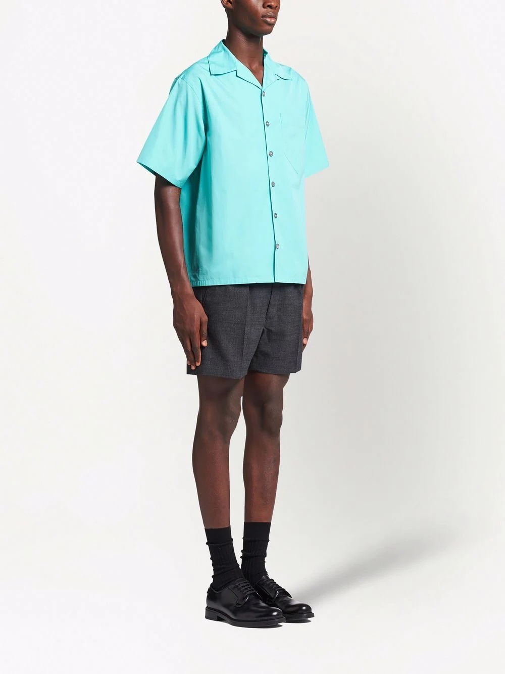 short-sleeve button-up shirt - 3