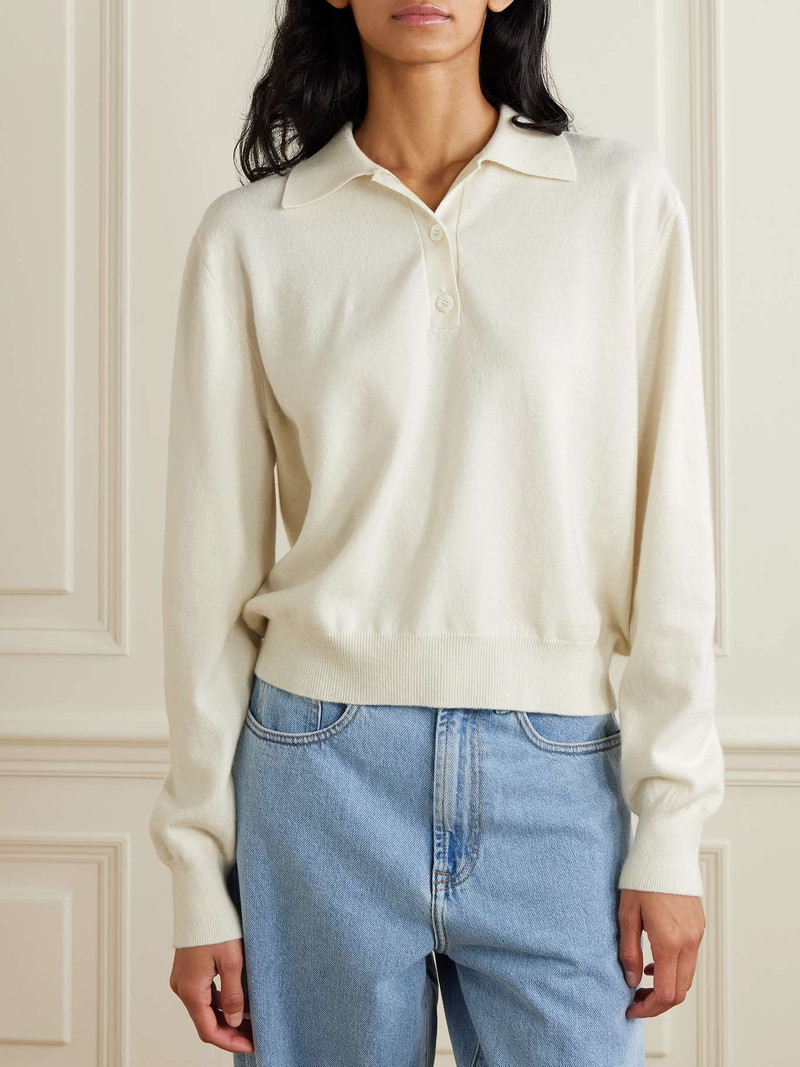 Merino wool and cashmere-blend polo sweater 3