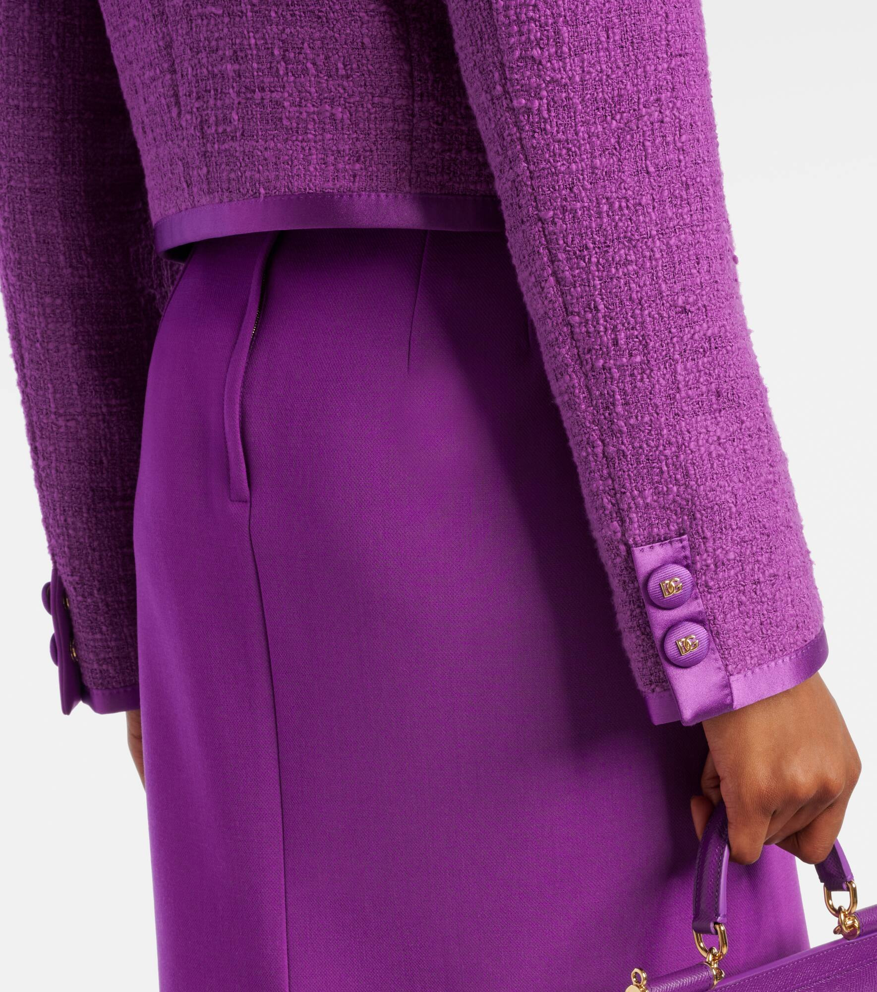 Cotton and silk-blend tweed jacket - 5