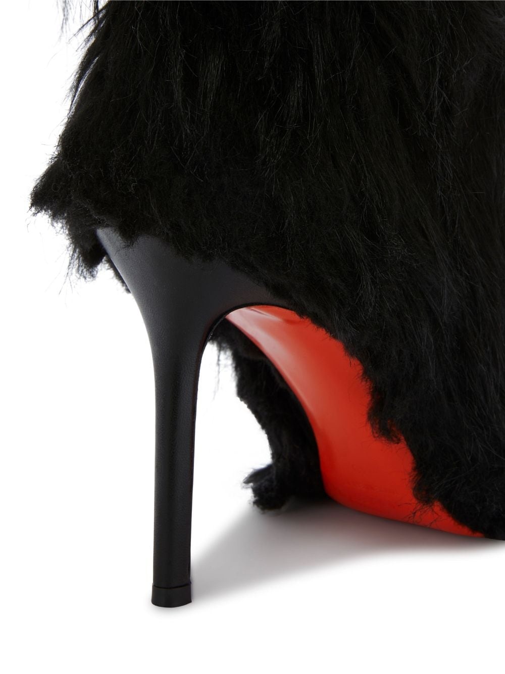 100mm faux-fur stiletto boots - 4