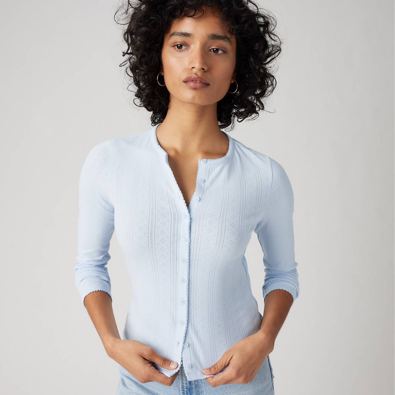 DRY GOODS WOMEN'S POINTELLE LONG SLEEVE T-SHIRT - 3