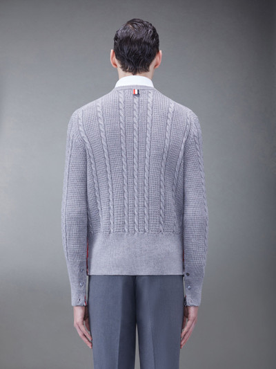 Thom Browne RWB-stripe cable-knit wool jumper outlook