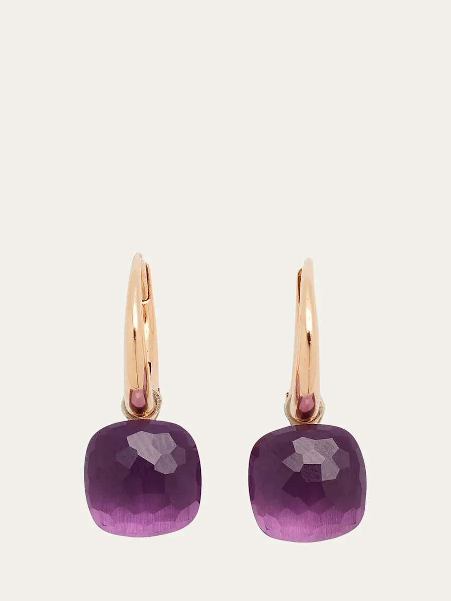 Nudo Petite 18k Gold Amethyst Earrings - 1