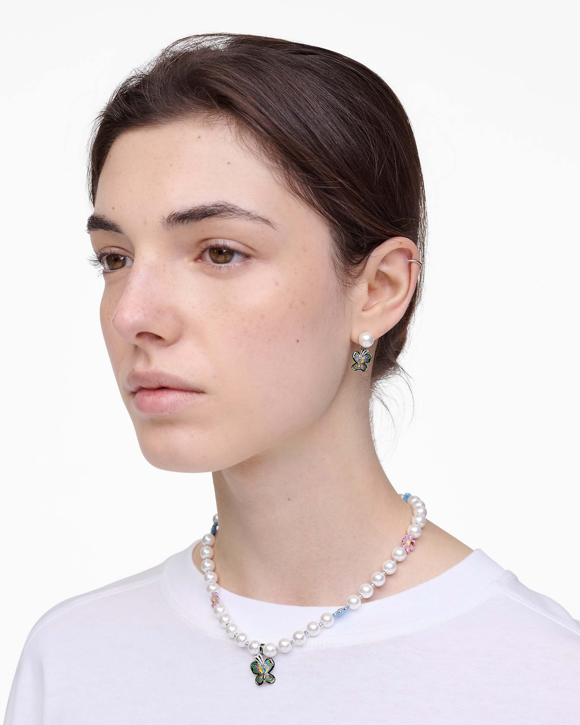 HATTIE STEWART X MARC JACOBS BUTTERFLY PEARL EARRINGS - 2