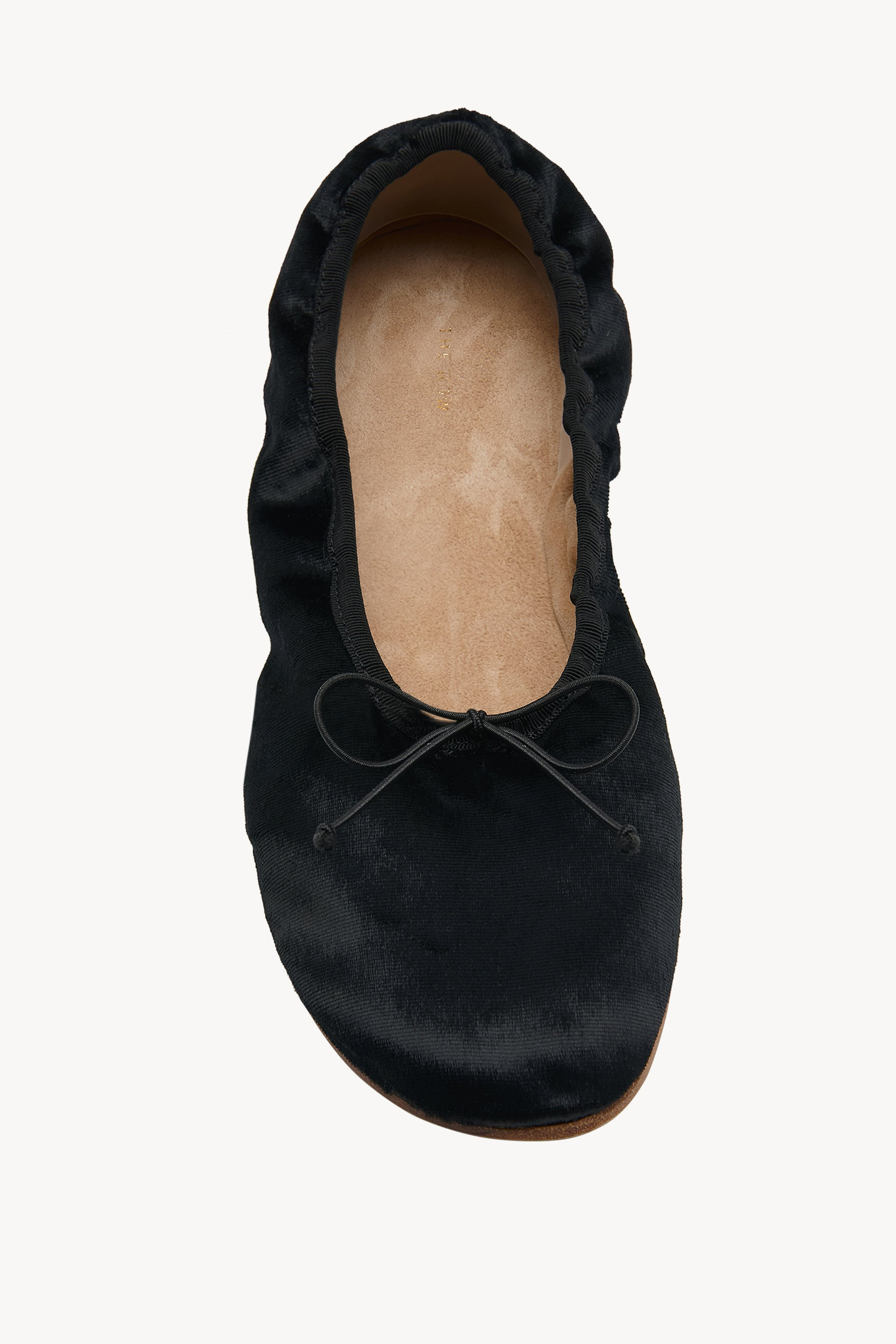 Round Ballet Flat in Velvet - 3