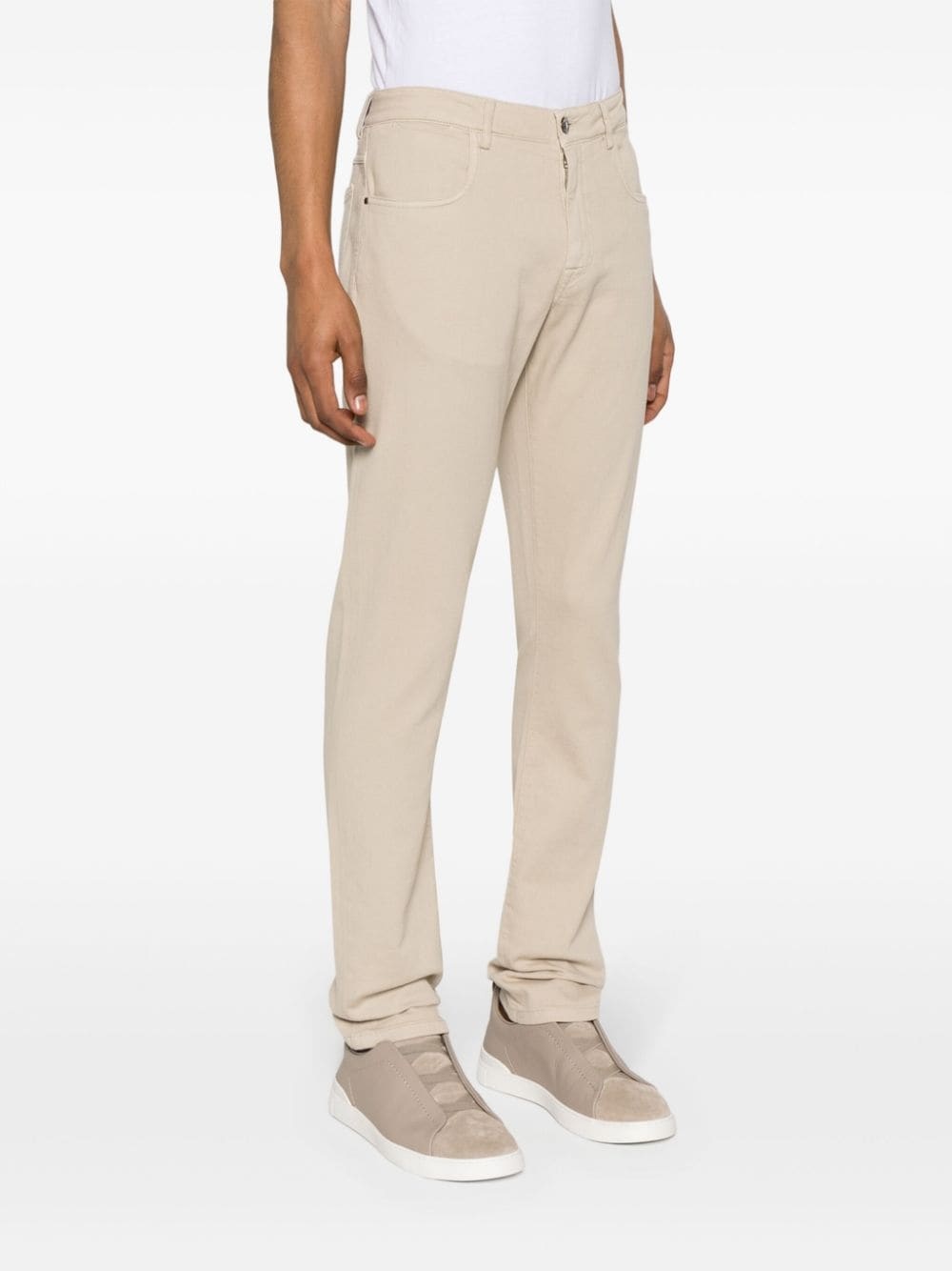 mid-rise slim trousers - 3