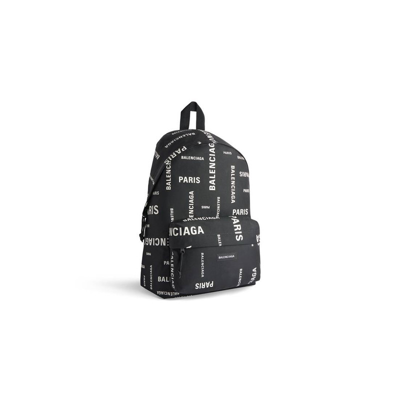 BALENCIAGA Men's Explorer Backpack Bal Paris Allover in Black outlook