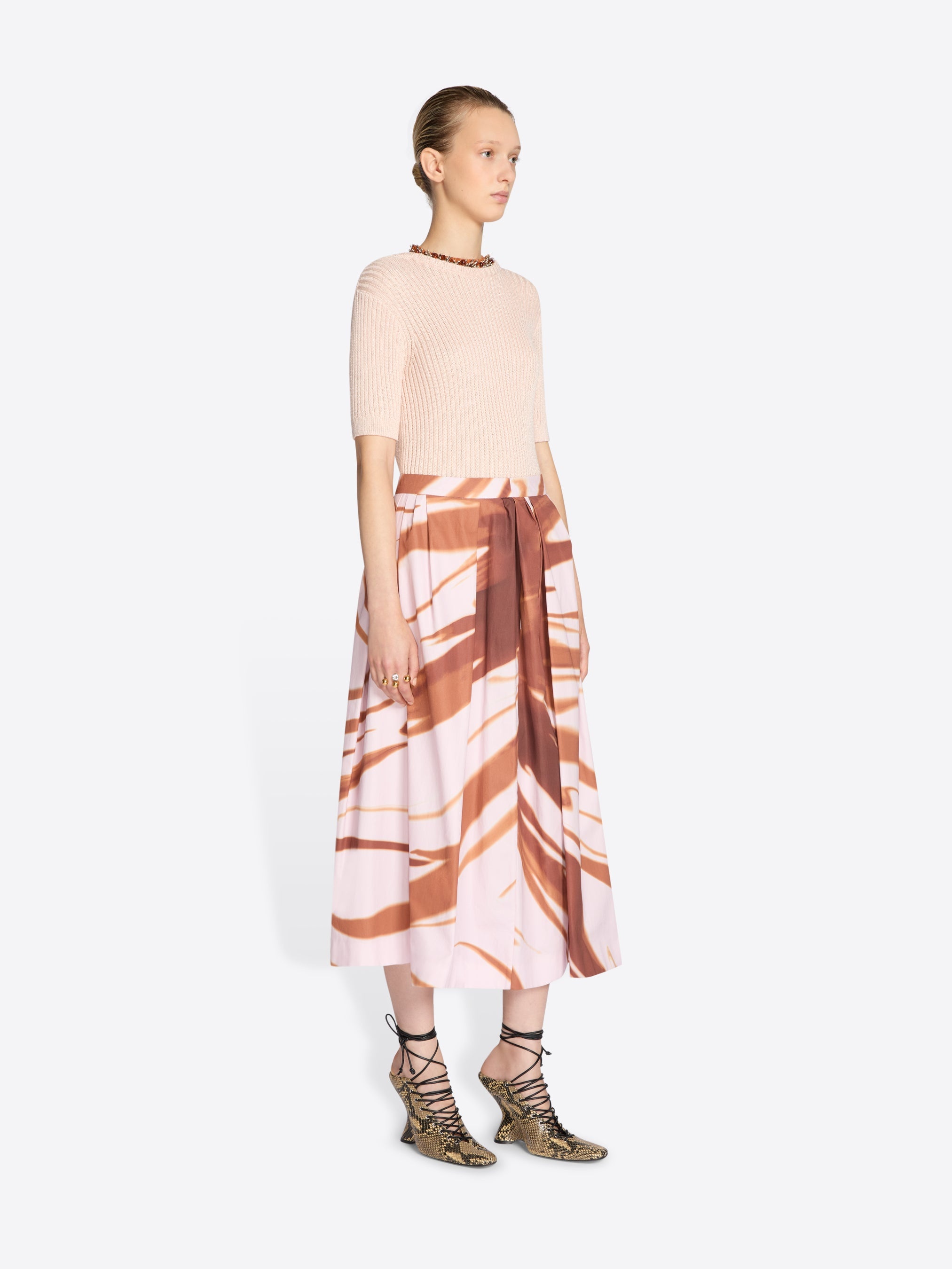 PRINTED COTTON SKIRT - 3