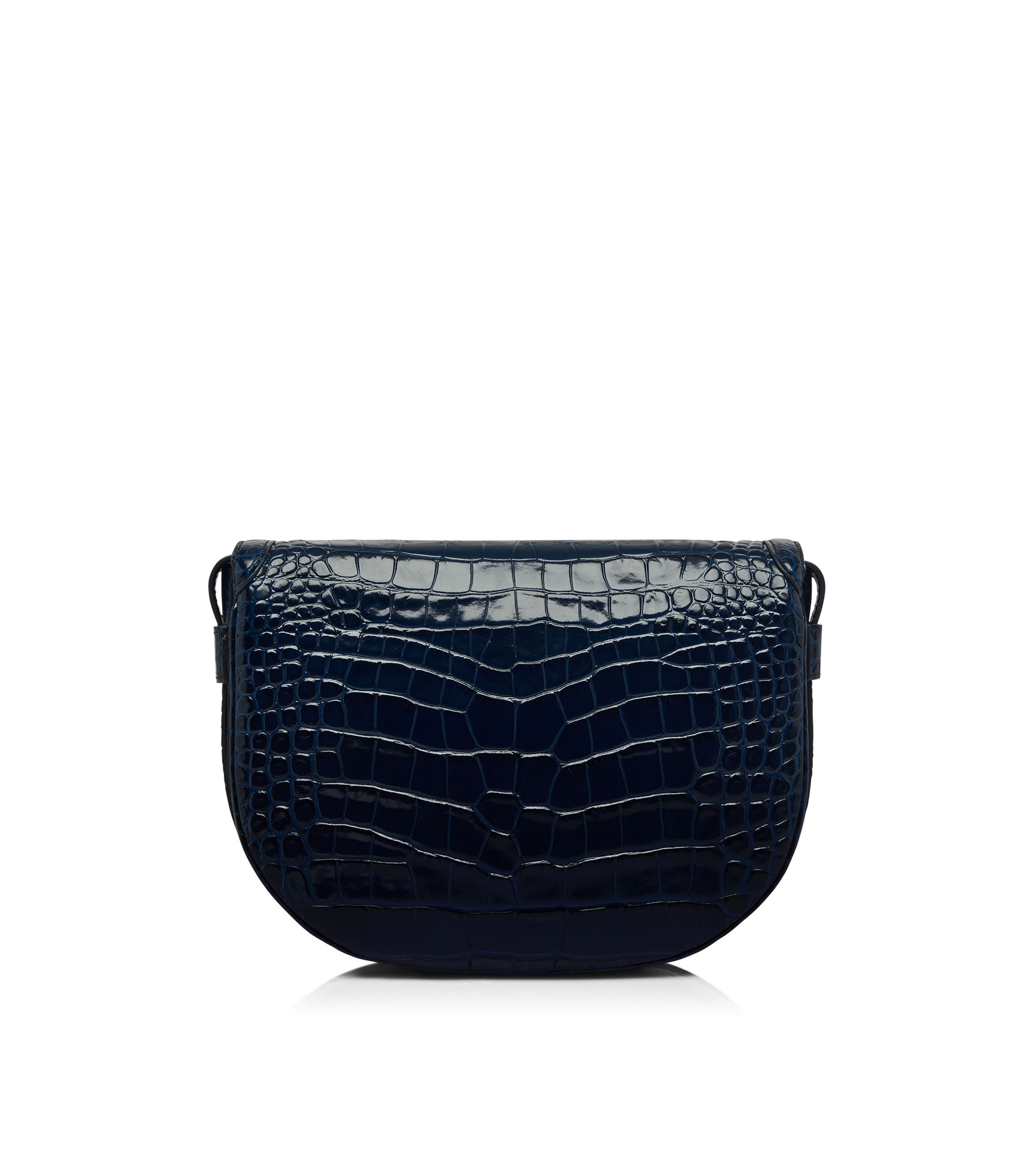 SHINY STAMPED CROCODILE LEATHER WALLIS CROSSBODY BAG - 3