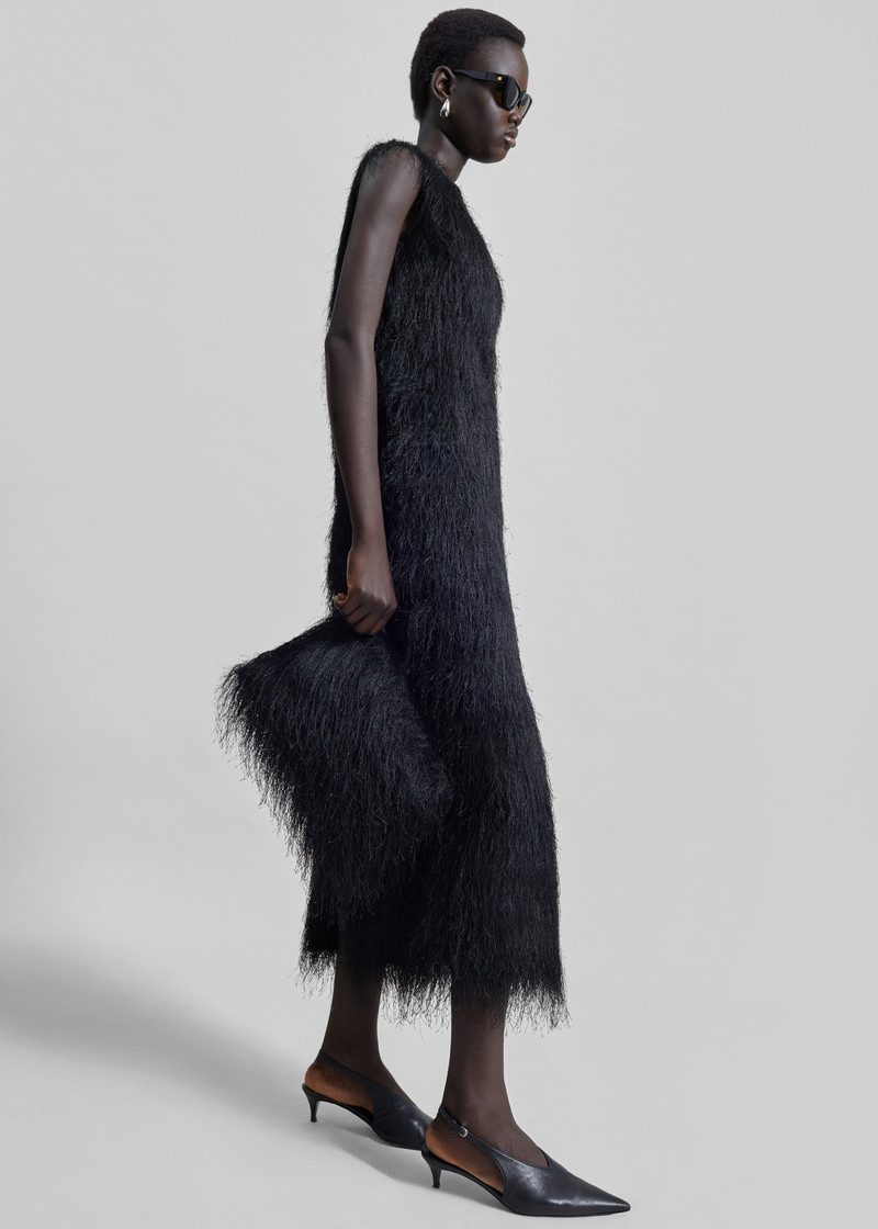 Loulou de Saison Tiwa Fringed Maxi Dress - Black 5