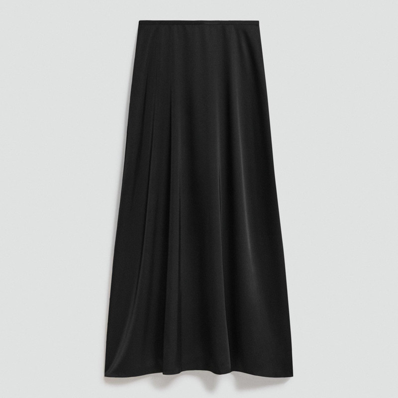 A-Line Maxi Skirt in Satin 1