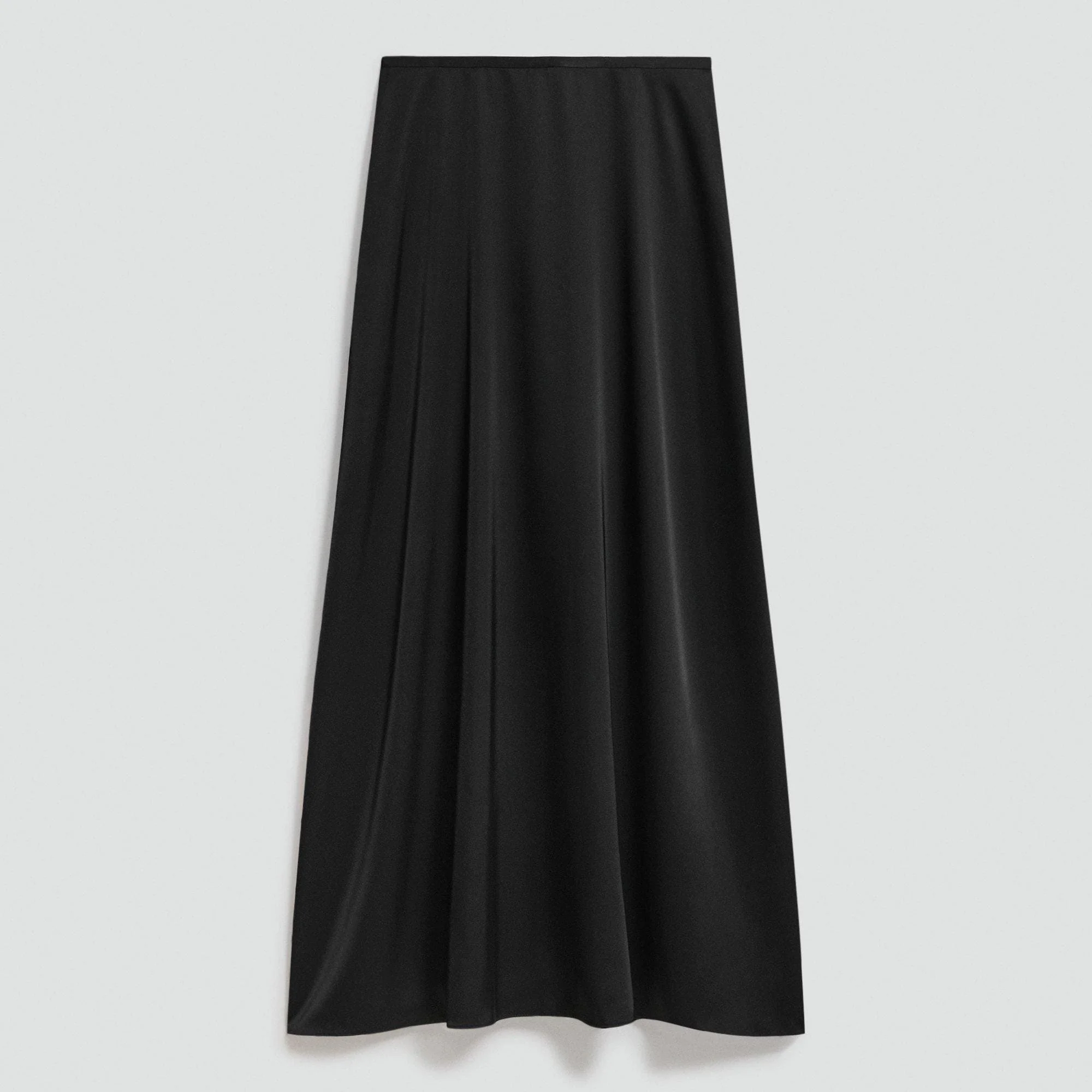 A-Line Maxi Skirt in Satin - 1