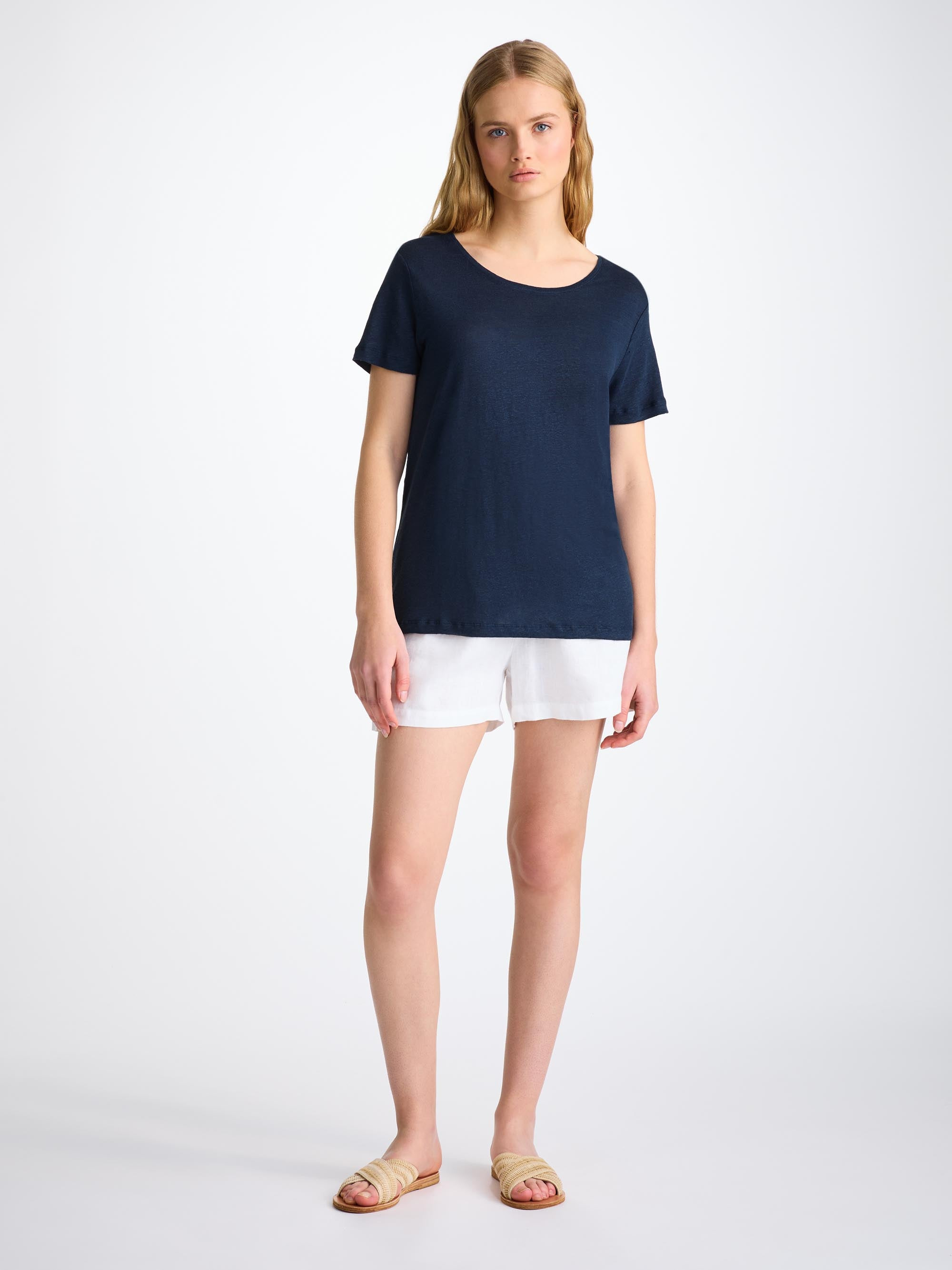 Women's T-Shirt Jordan Linen Navy - 4