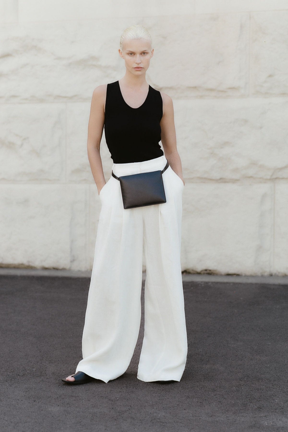 Tailored Linen Pants - Ivory - 6