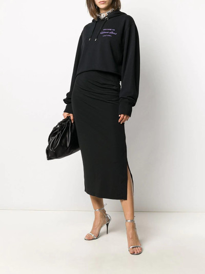 Helmut Lang fitted midi skirt outlook