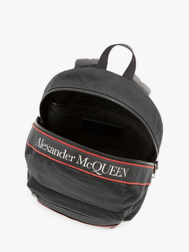 Metropolitan Selvedge Backpack in Black/red 4