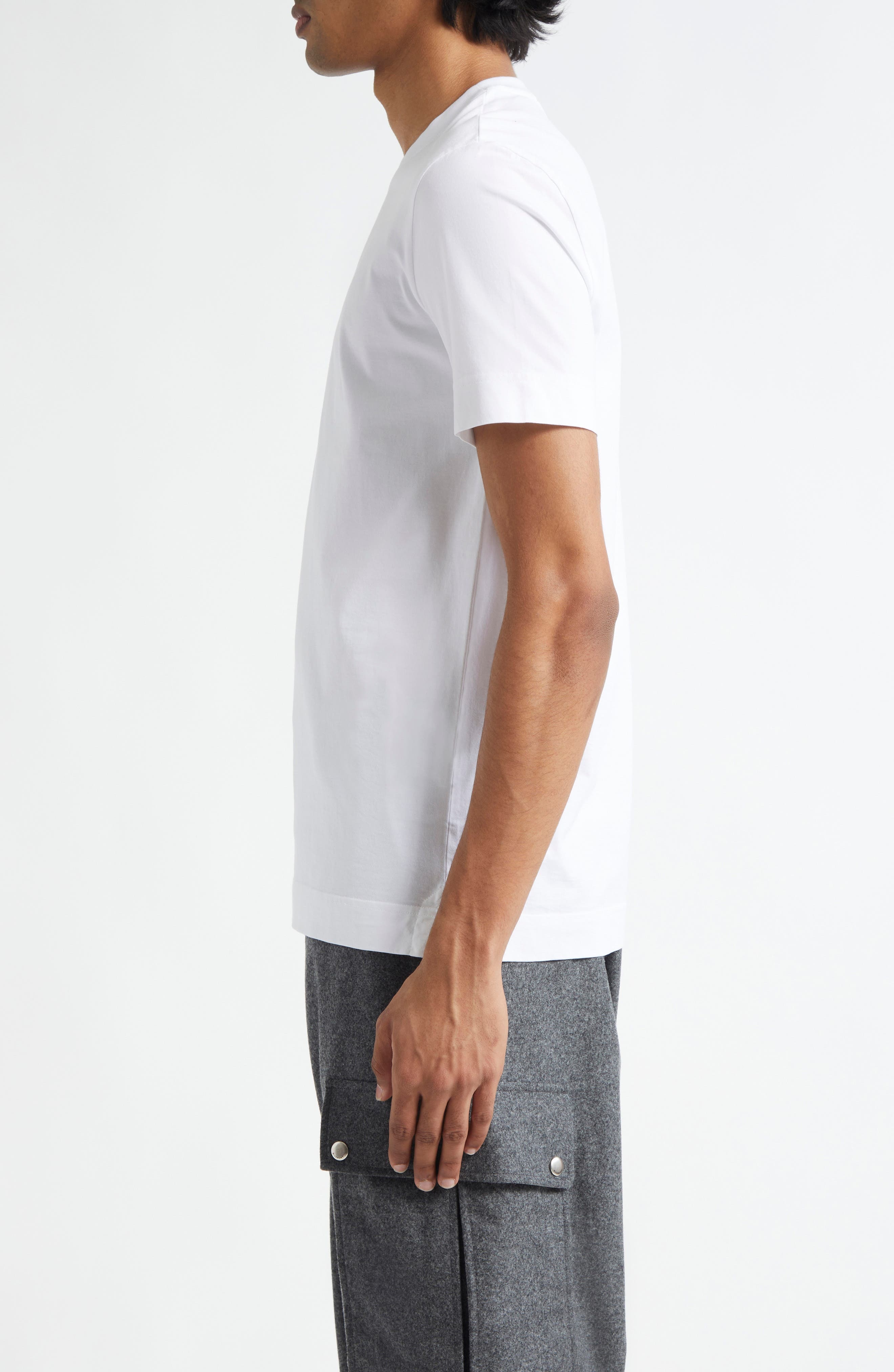Givenchy Slim Fit 4G Embroidered Cotton T-Shirt in White at Nordstrom - 3