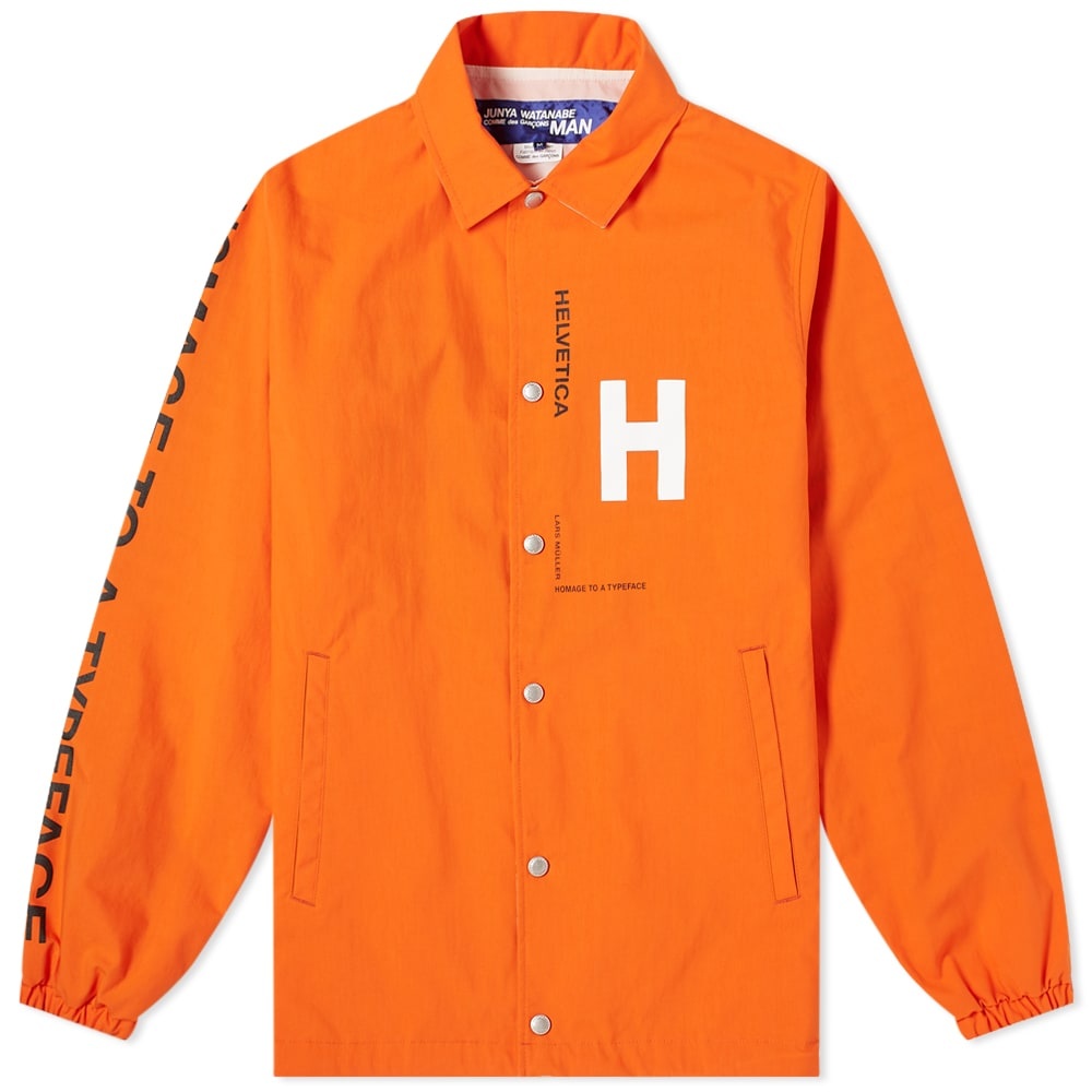 Junya Watanabe MAN Helvetica Reversible Printed Coach Jacket - 1