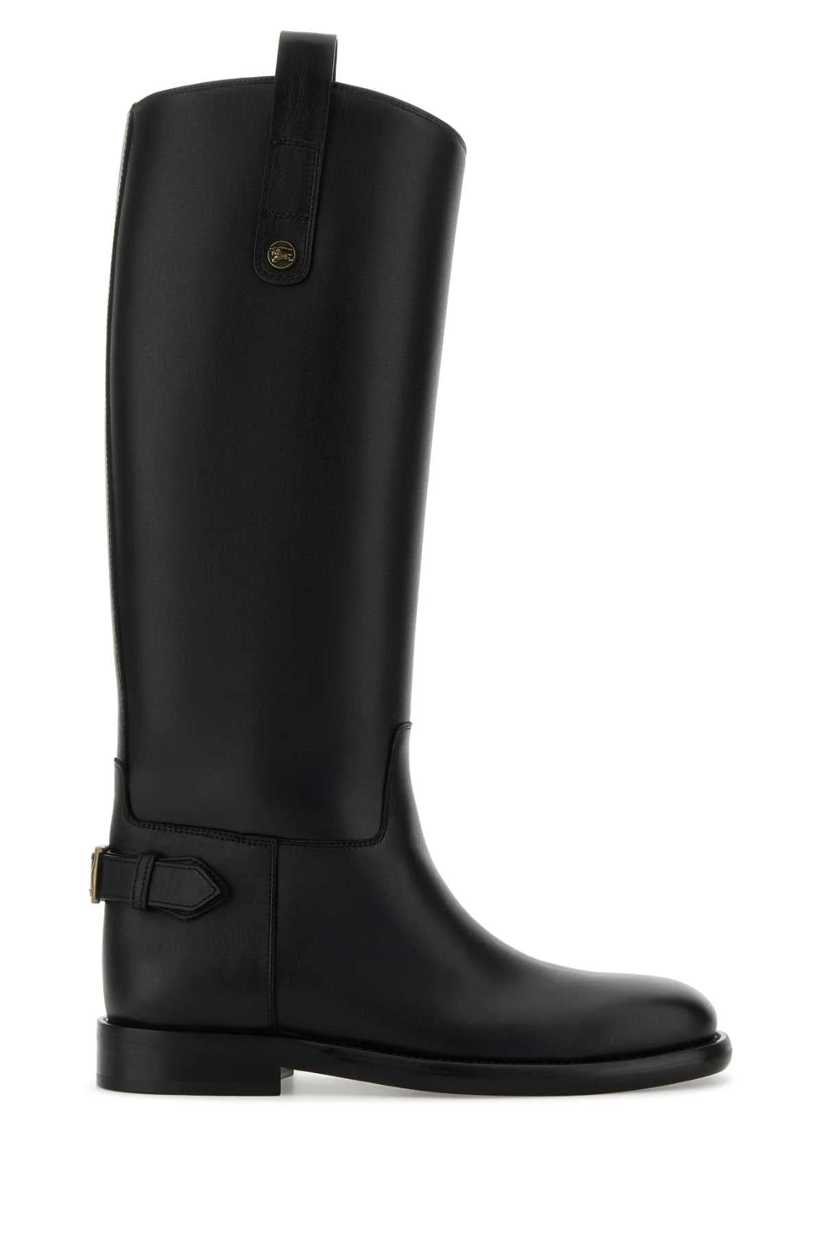 Burberry Women Black Leather Cavalier Boots - 1
