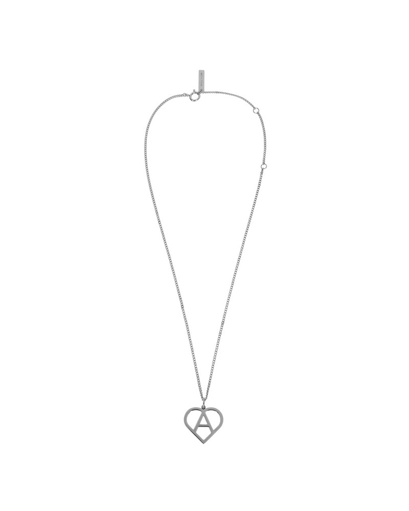 "A" HEART CHARM NECKLACE 1