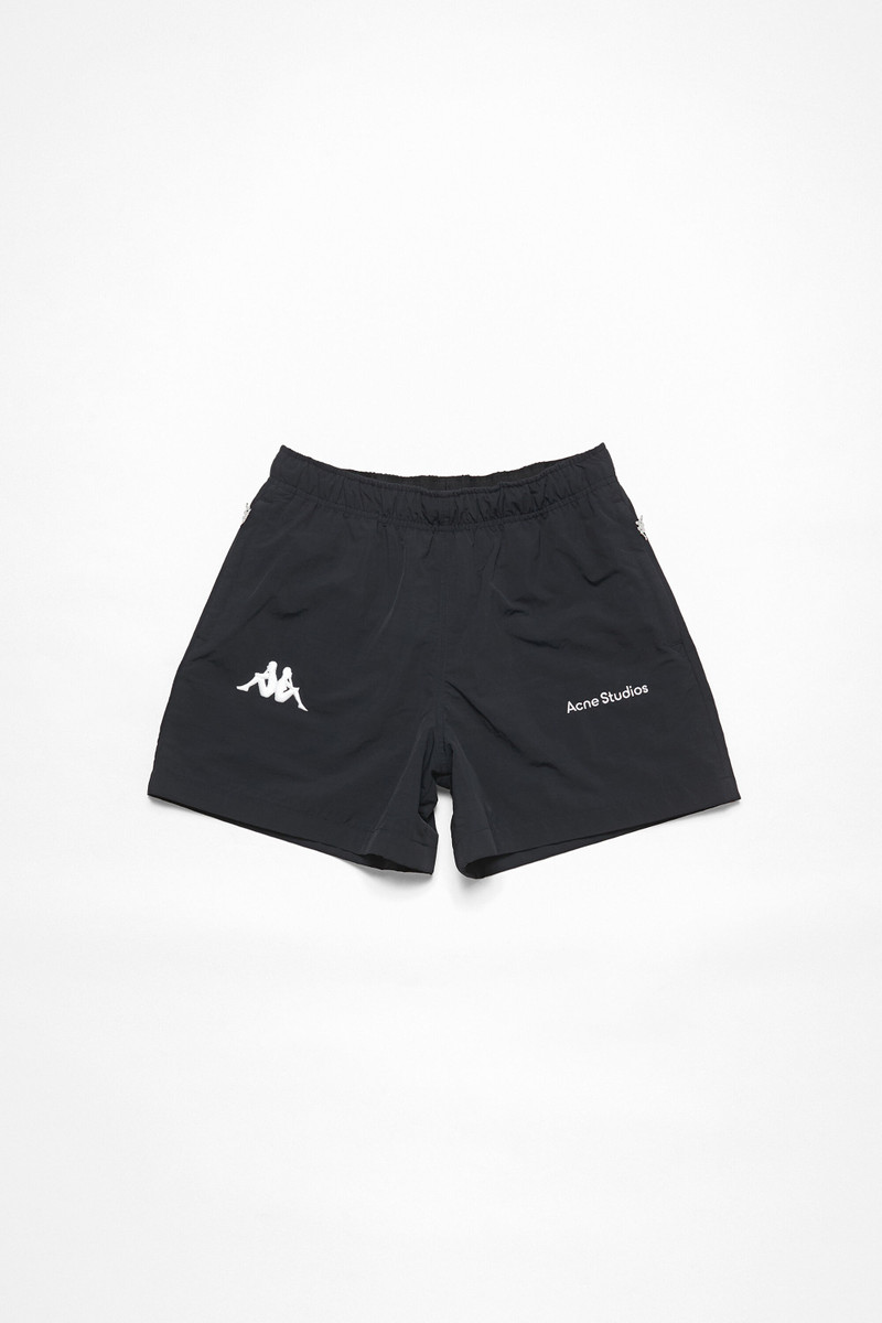 Relaxed fit shorts - Acne Studios x Kappa - Black - 1