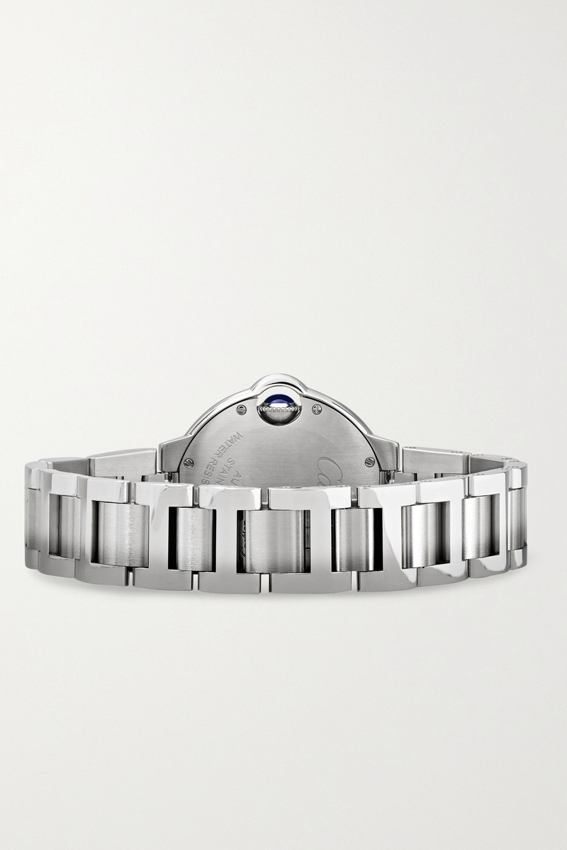 Ballon Bleu de Cartier Automatic 33mm stainless steel and diamond watch 6