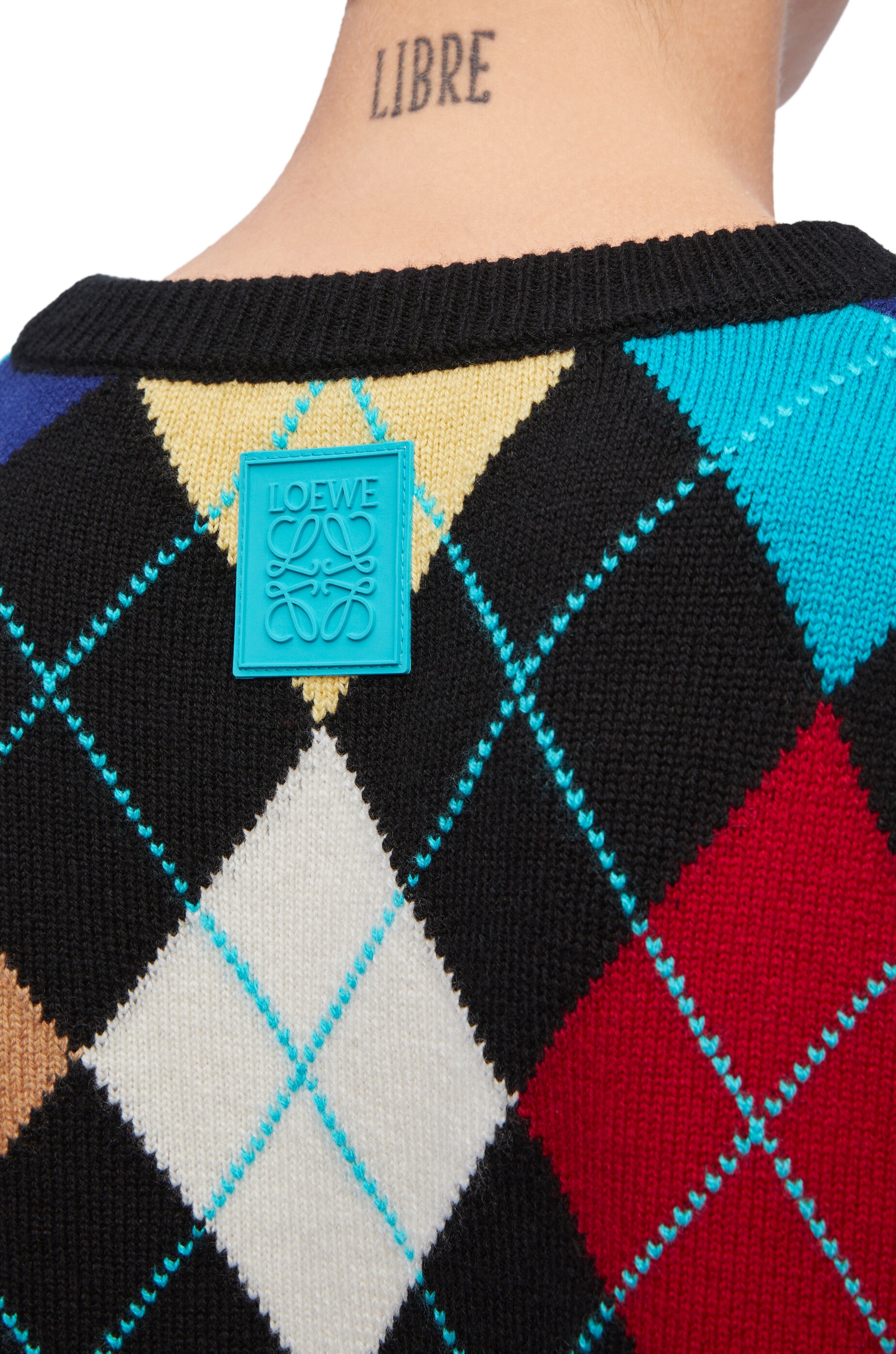 Argyle sweater in wool - 5