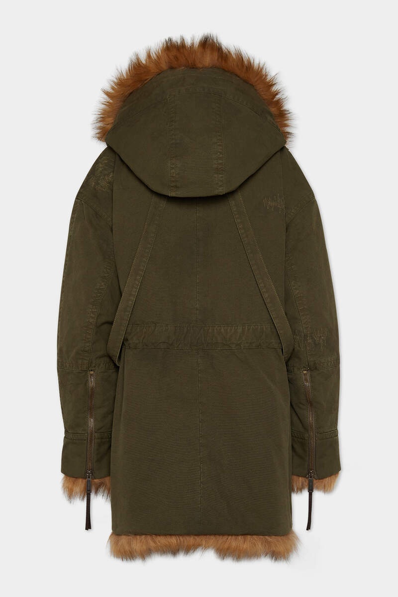 DYED COTTON CANVAS EASY BACKPACK PARKA - 2