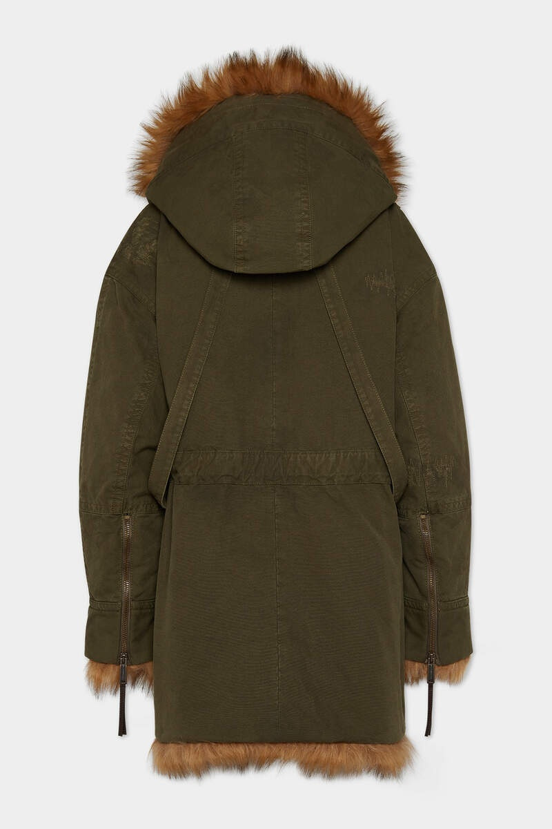 DSQUARED2 DYED COTTON CANVAS EASY BACKPACK PARKA outlook