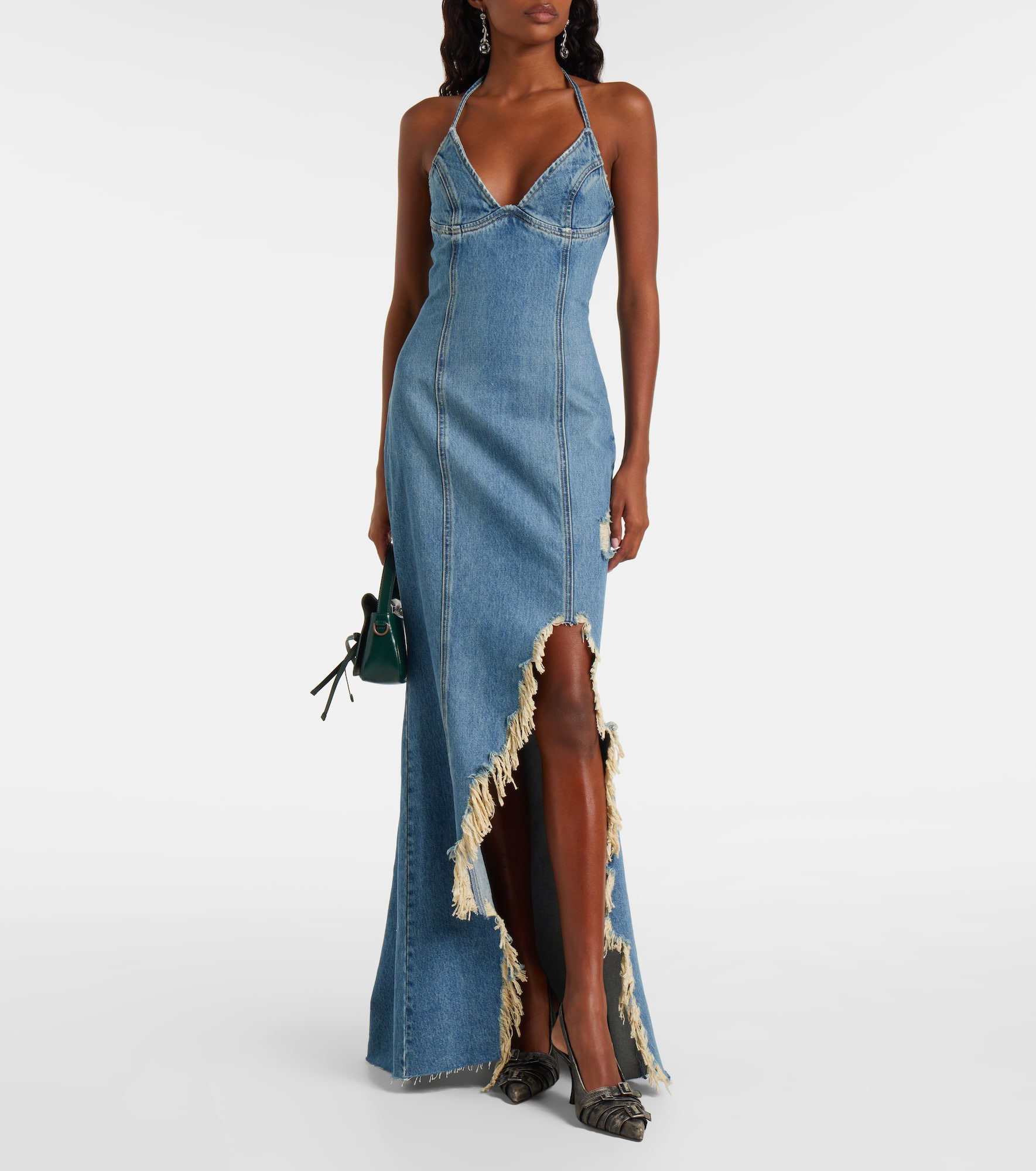 Denim maxi dress - 2