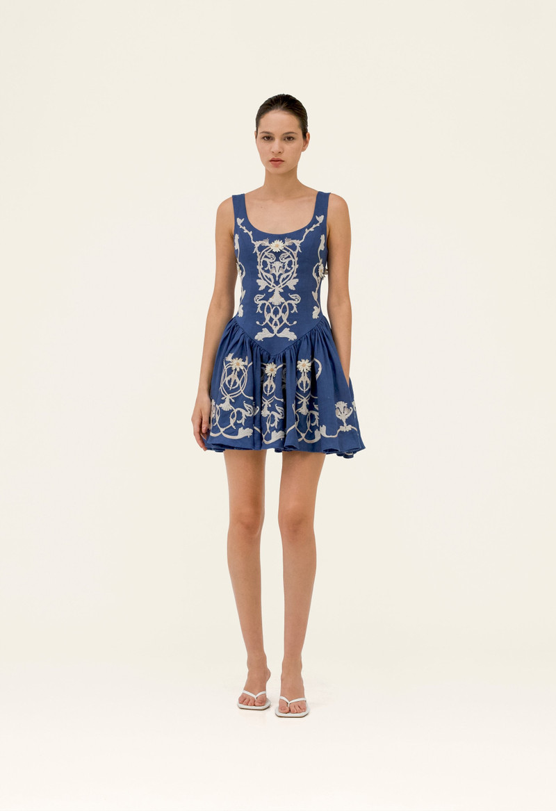 Agua by Agua Bendita Pluma Ribbons Mini Dress outlook