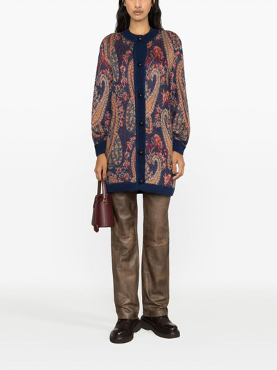 Etro jacquard paisley-print cardigan outlook