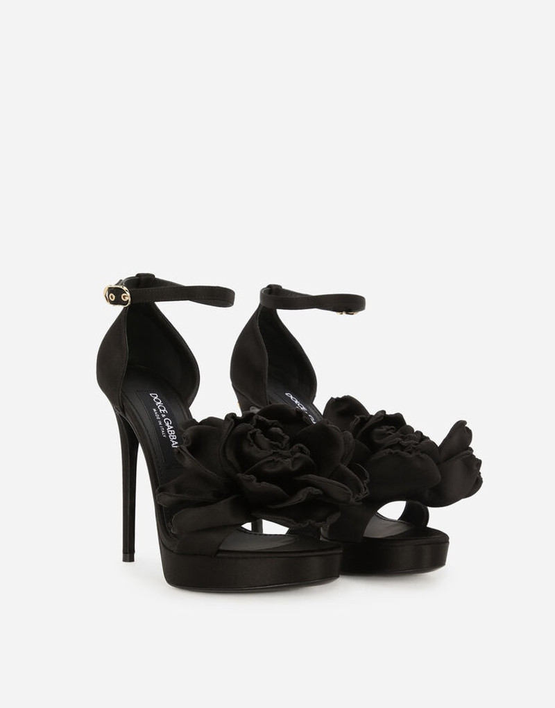 Satin platform sandals 2