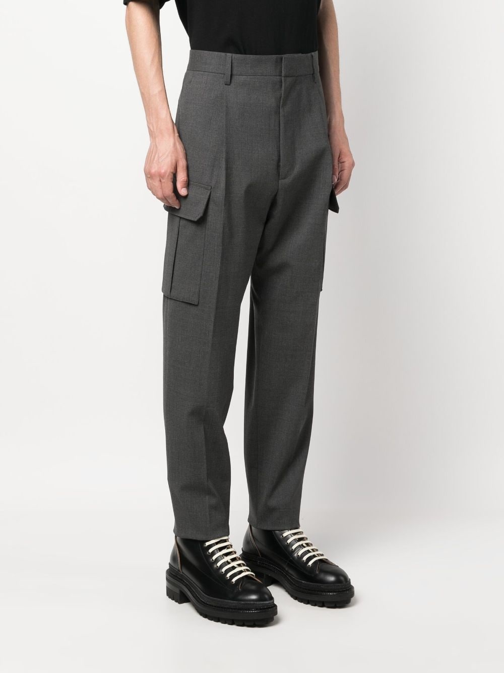 drop-crotch cargo trousers - 3