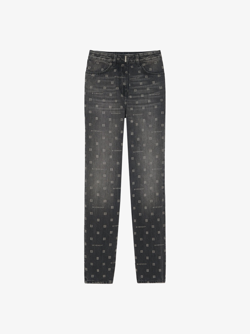 SLIM FIT JEANS IN GIVENCHY 4G DENIM 1