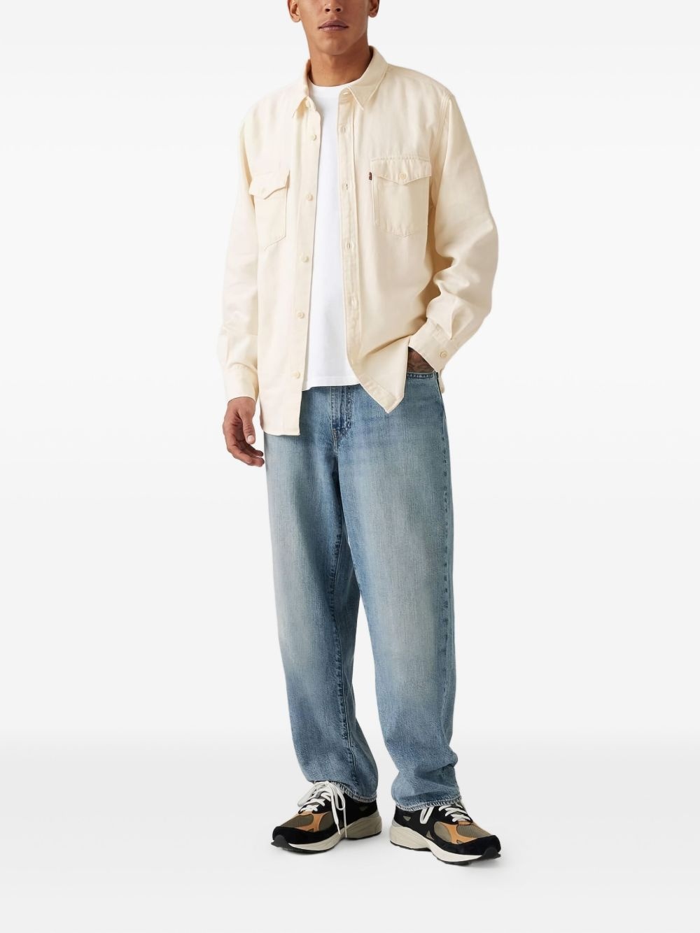 five-pocket design jeans - 2