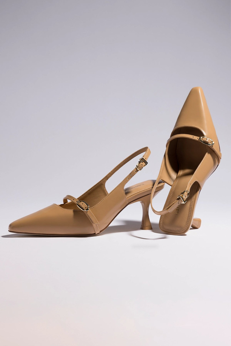 Larroudé Ines Pump In Tan Leather outlook
