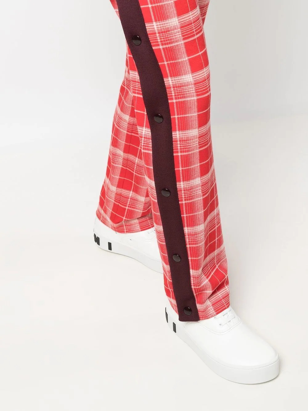 plaid-check print trousers - 5