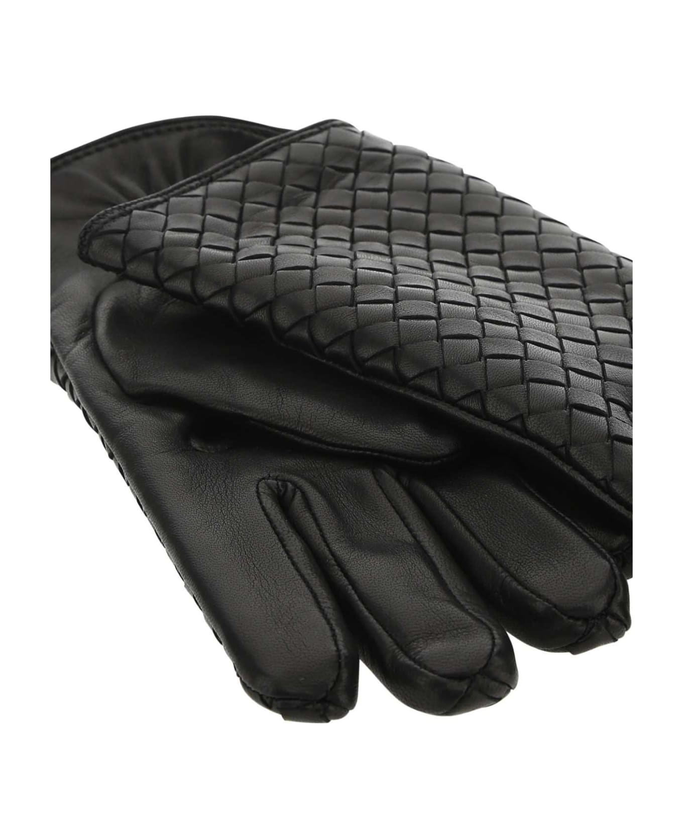 Black Leather Gloves - 2