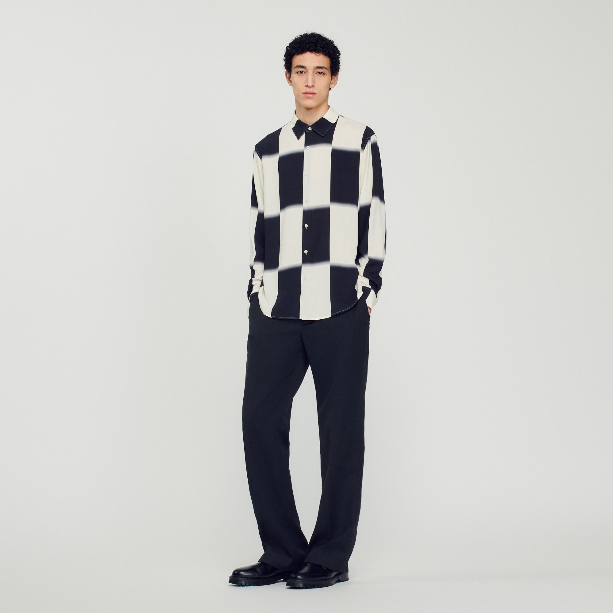 Flowing shirt with check print - 2