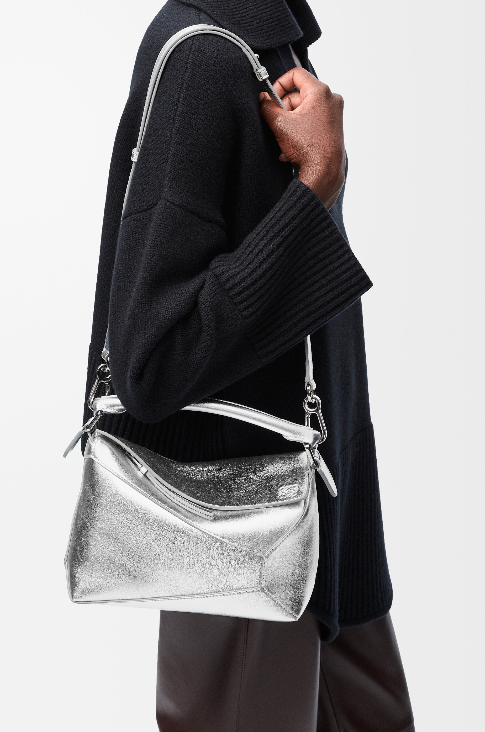 Small Puzzle bag in laminated lambskin - 3